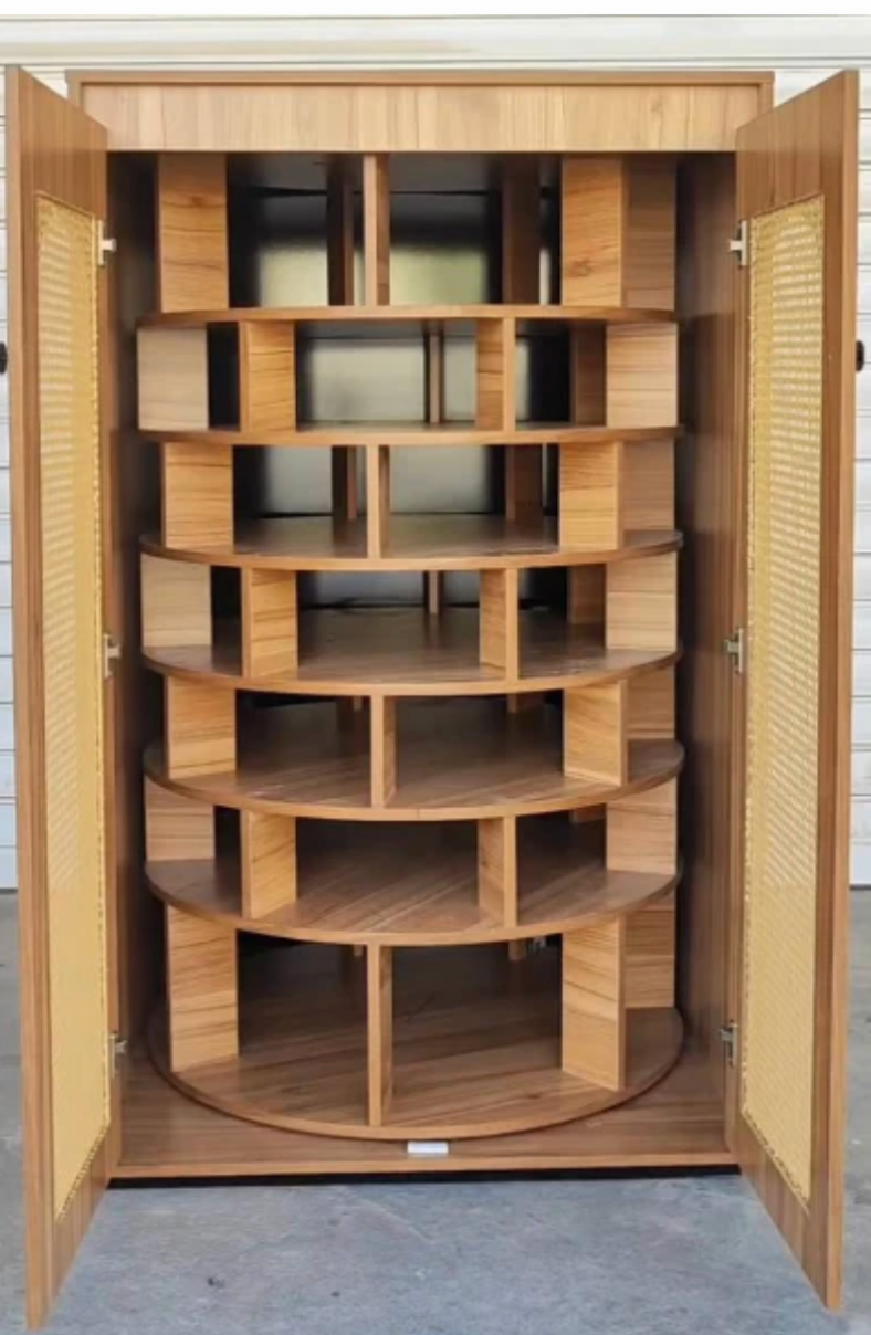 MONTIRA™ RevolveMax Shoe Organizer – 360° Space-Saving Luxury